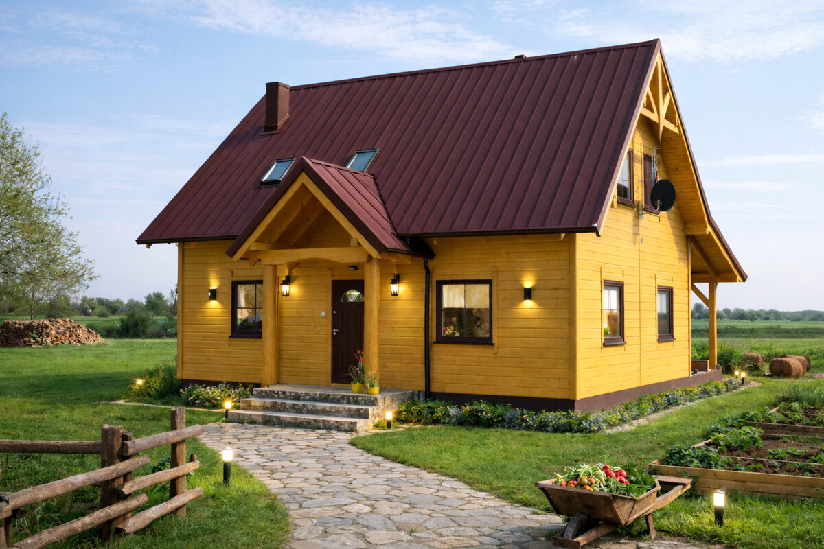 Elbląg DOM DREWNIANY JEDNORODZINNY ECOHOUSE IXJesteśmy firmą zajmującą się produkcją domów drewnianych mieszkalnych