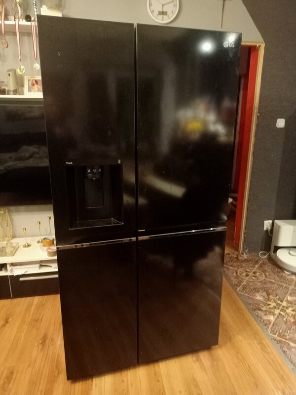 Elbląg Sprzedam na cześci lub w całości lodówka LG Side by Side 179cm czarna z kostkarkąNatureFresh nie działa