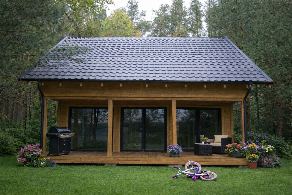 Elbląg DOM DREWNIANY JEDNORODZINNY MINI IJesteśmy firmą zajmującą się produkcją domów drewnianych mieszkalnych