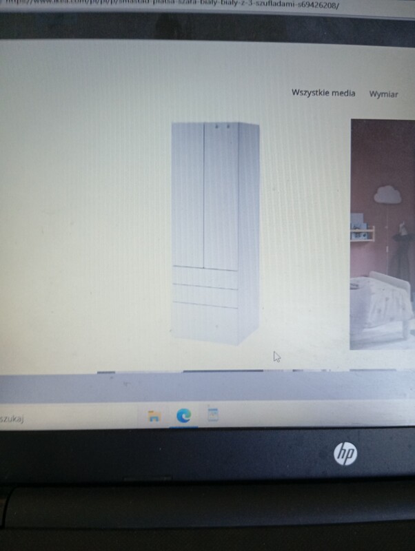 Elbląg Sprzedam szafę Ikea SMÅ STAD / PLATSASzafa, biały niebieski/z 3 szufladami, 60x42x181 cm