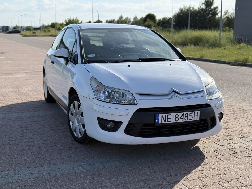 Elbląg Citroen C4 Coupé 3D LIFT 2009 | Biały | 1.4 Benzyna | Przegląd i OC do 06.2027! | Zadbany