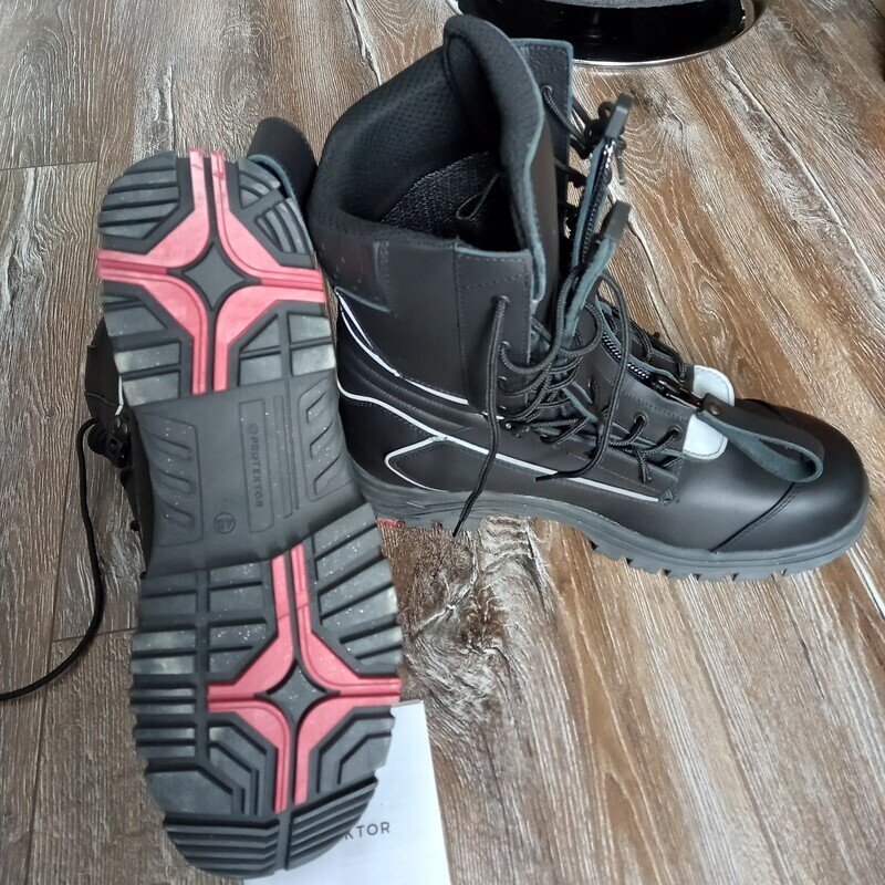 Elbląg Witam. Nowe buty Protektor, model FALCON O1-110834 w kolorze czarnym. Solidne buciory w rozmiarze FR 48 - CM 31