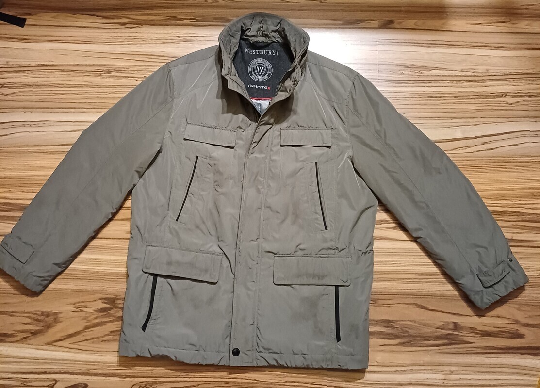 Elbląg Kurtka męska zimowa C&A Westbury, rozmiar L, stan idealny jak nowy, bez kaptura kolor szary stalowy,