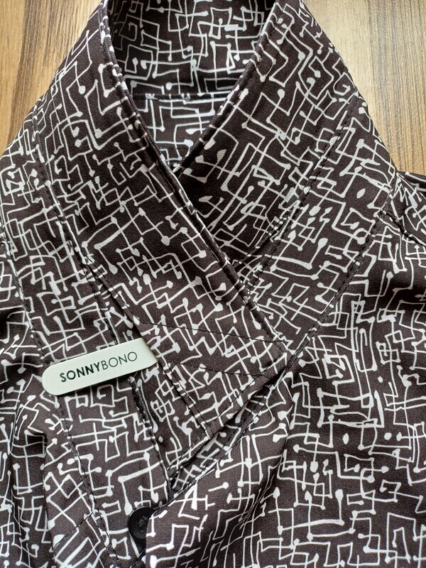 Elbląg NOWA bez metki koszula wizytowa elegancka SONNY BONO rozmiar L męska lub unisex świetny nowoczesny print (na