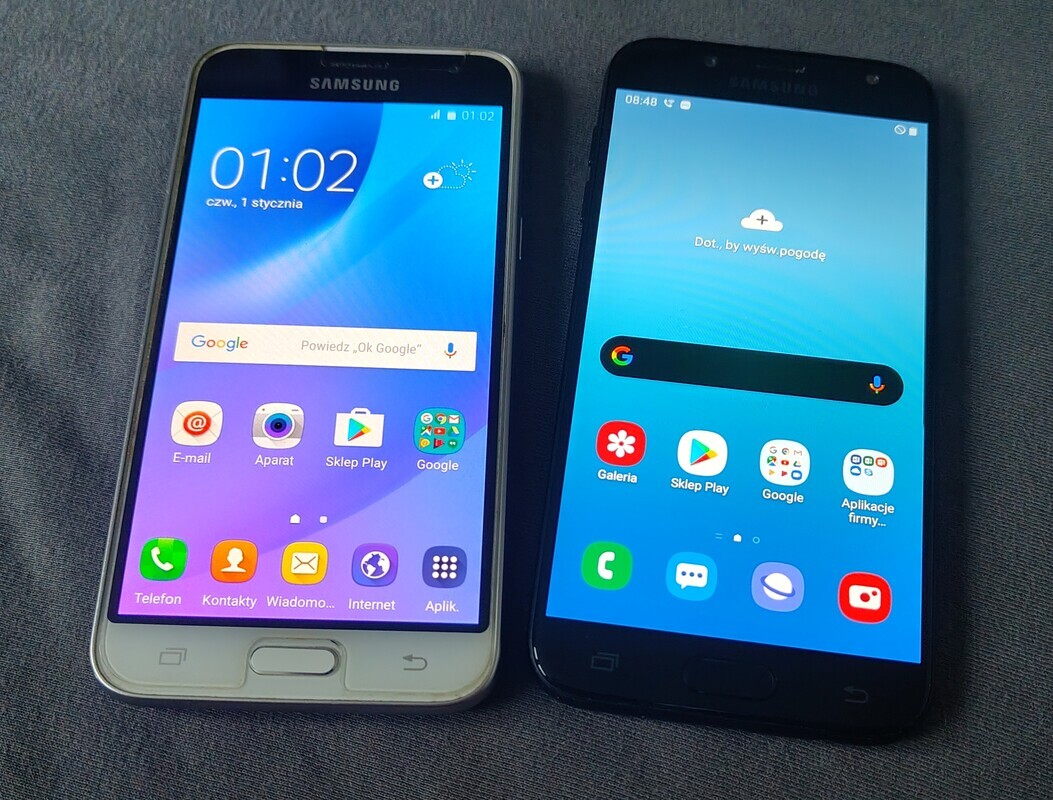 Elbląg Sprzedam dwa Samsungi
80zł/sztuka
Biały to Galaxy j3 2016 dual SIM
Granatowy to j5 2017 dual SIM
Obydwa