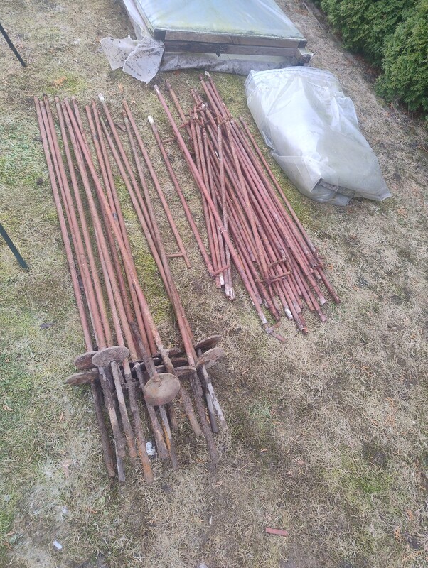 Elbląg Konstrukcja szklarnia ogrodowa o wymiarach 5,5m x 2,9m wysoka1,8m szkielet z rurek stalowych drzwi i okno