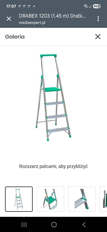 Elbląg Sprzedam drabina aluminiowa 145 wysokośc