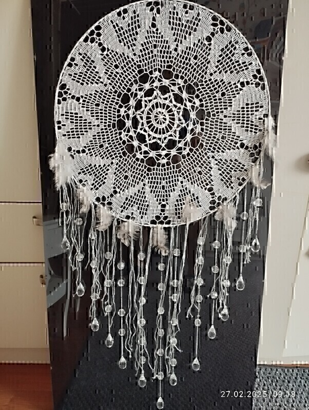 Elbląg Sprzedam łapacz snów, duży na antyramie z pleksy o wymiarach 100x50 cm. Możliwość zakupu bez pleksy. Cena do