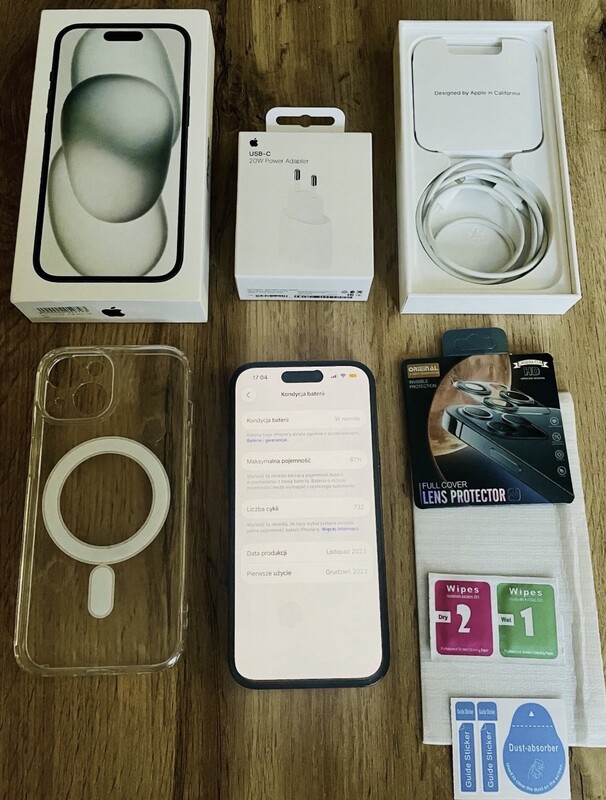 Elbląg Witam Mam do sprzedania Używany telefon iPhone 15 z wbudowaną pamięcią 128GB. Bateria w stanie bardzo dobrym