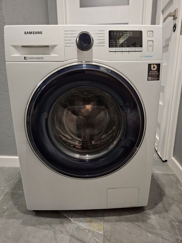 Elbląg Sprzedam pralkę Samsung EcoBubble WW70K42101W. Pralka używana 5 lat w dobrym stanie i w pełni sprawna. Wymiary