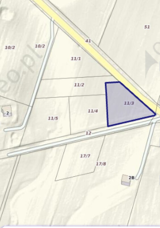 Elbląg Na sprzedaż: Działka budowlana Borzynowo, gmina Pasłęk 3005m2