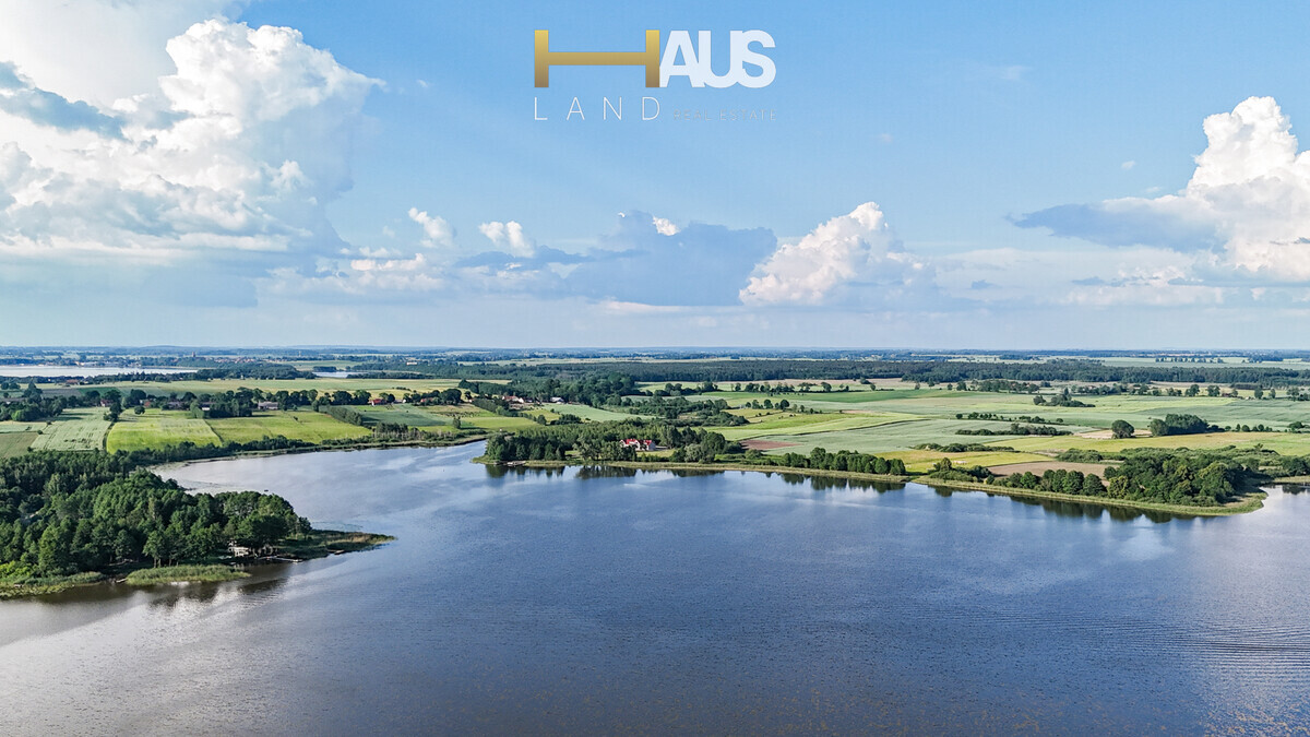 Elbląg PIĘKNA DZIAŁKA WIDOKOWA Z LINIĄ BRZEGOWĄ  JEZIORO JEZIORAK (POJEZIERZE IŁAWSKIE) MATYTY  POWIERZCHNIA