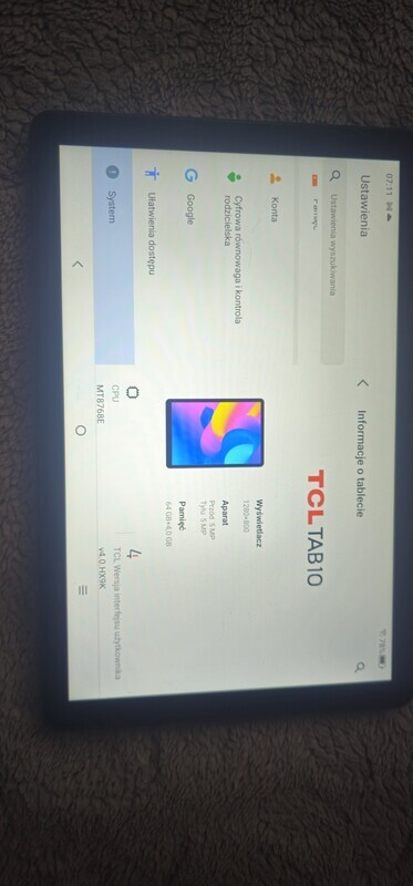Elbląg Sprzedam tablet tcl 10.
10 cali 4/64gb. 
Bateria fajnie trzyma. 
Normalne ślady użytkowania.