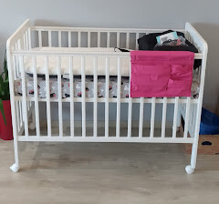 Elbląg Sprzedam łozeczko niemowlęce białe Star Cot 120&times; 60 z serii Woodies&reg; , lóżeczko używane kilka razy,