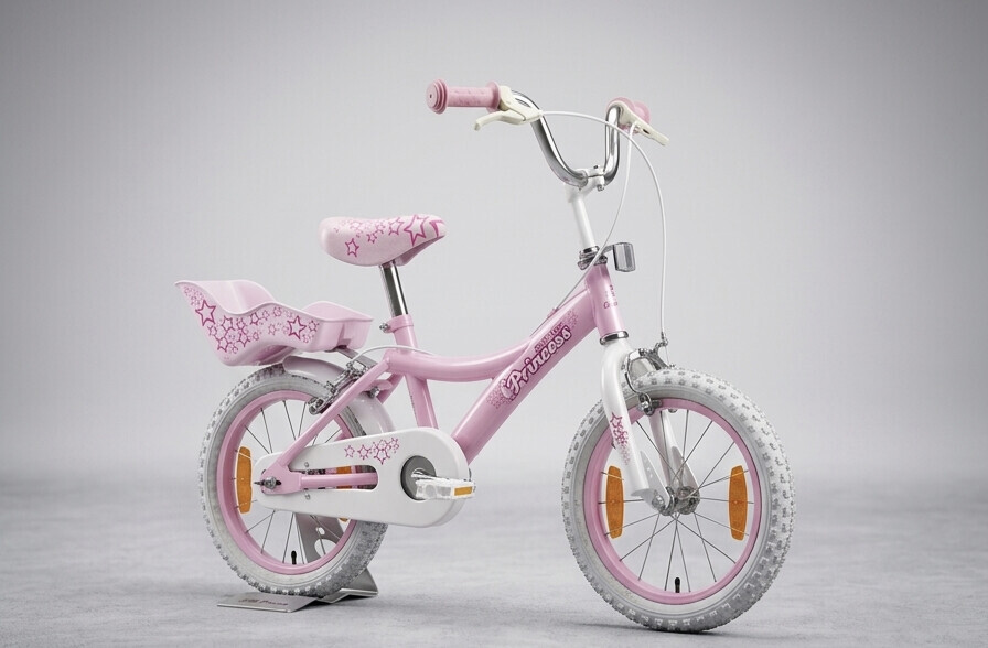 Elbląg Rower dziecięcy dla dziewczynki – 14” | stan bardzo dobry | komplet akcesoriów I 2 sztuki