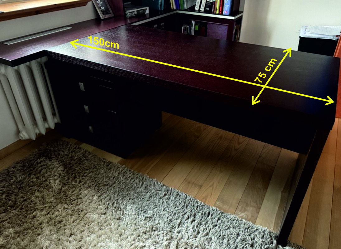 Elbląg Oddam biurko (drewno), regał- biblioteczkę i regał z szafką (narożny). 
Demontaż mebli i transport we własnym