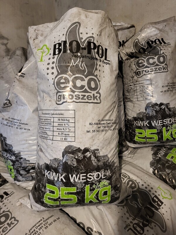 Elbląg Ekogroszek Wesoła 1100kg (44 worki)