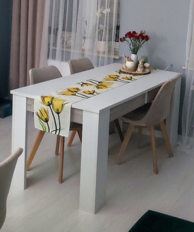 Elbląg Sprzedam stół rozkładany w kolorze białym z bocznymi siwymi wstawkami. 
Rozmiar stołu 80cm x138cm + wkład 39cm.