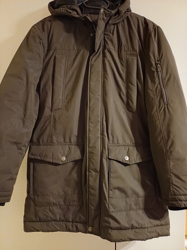 Elbląg NOWA Kurtka zimowa męska CANDA C& A kolor ciemna oliwka rozmiar L na 180 cm  lekka ciepła i wygodna