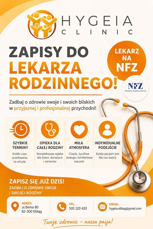 Elbląg ZAPISY DO LEKARZA RODZINNEGO!