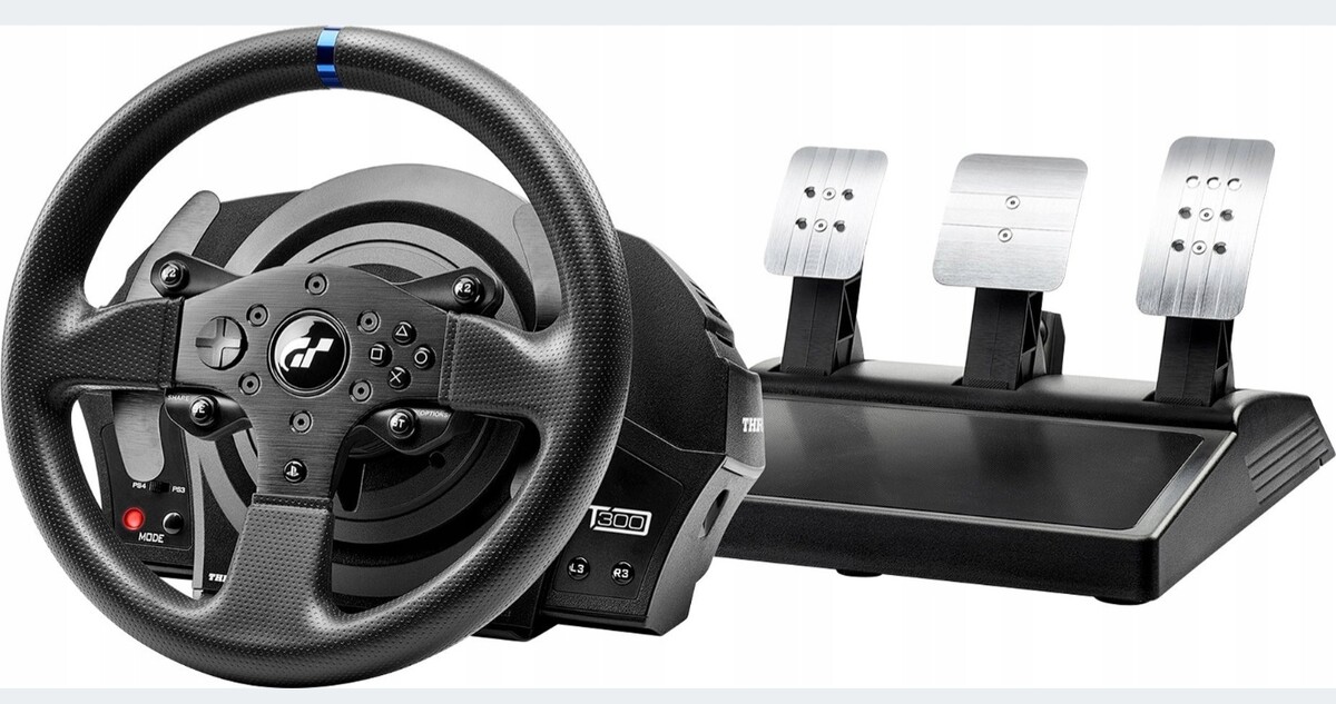 Elbląg Sprzedam kierownicę Thrustmaster T300 RS GT force feedback + porządny 19 kg stojak Vevor, stan bdb, kartonik,