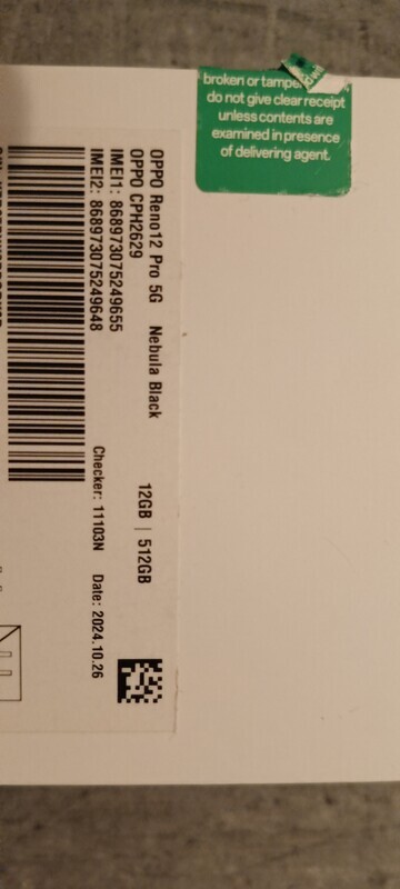 Elbląg Sprzedam nieużywany telefon OPPO Reno 12 PRO 5G, kolor Nebula Black, 12GB/512GB + nowym etui.