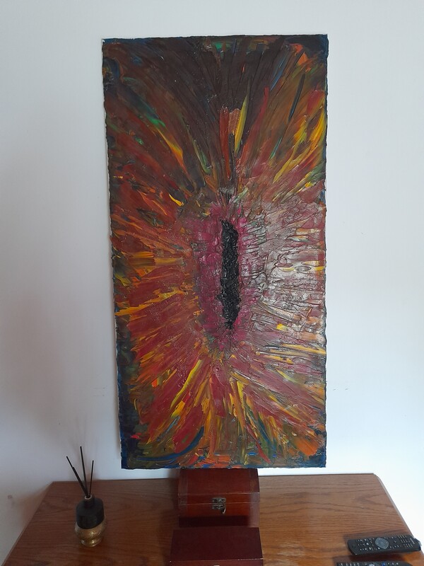 Elbląg Abstrakcja obraz olejny 120x60