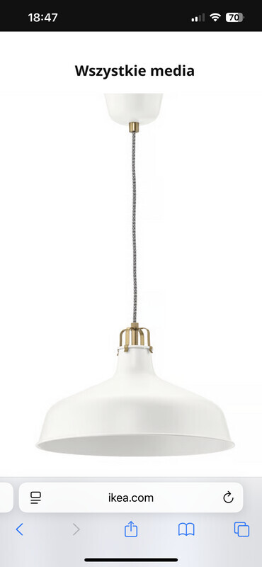 Elbląg RANARP
Lampa wisząca, kremowy, 38 cm Stan bardzo dobry