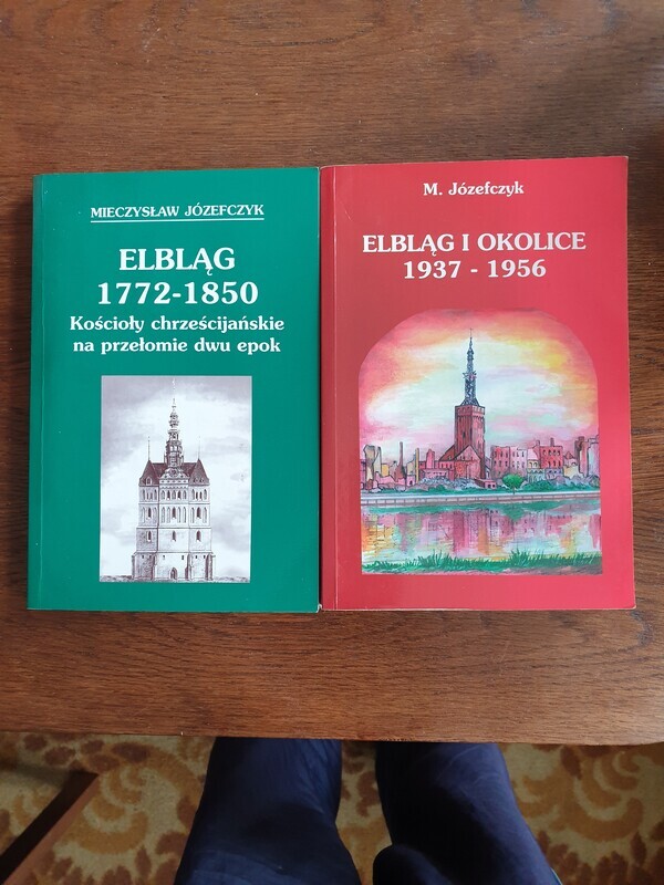 Elbląg Sprzedam 2 książki o Elblągu autorstwa M. Józefczyka