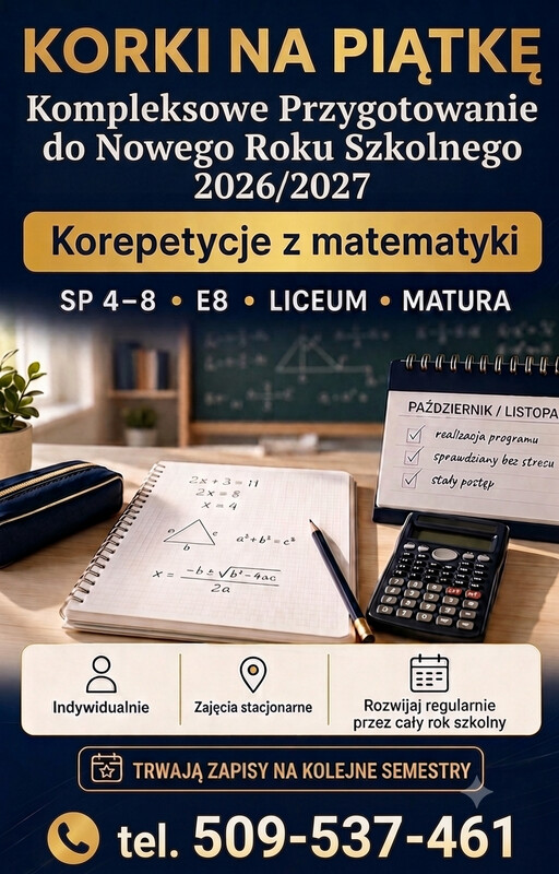 Elbląg Korepetycje z matematyki – Elbląg Zawada | Nauczyciel akademicki