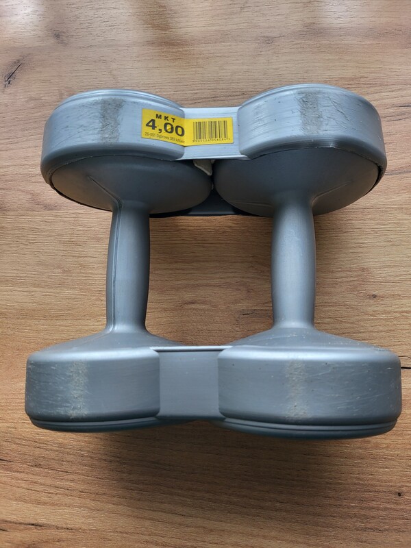 Elbląg Sprzedam używane hantle. Każdy o wadze 4kg.