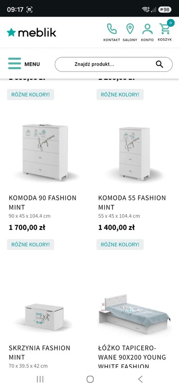 Elbląg Sprzedam meble do pokoju dziecka. Bardzo dobry stan. Komoda 700 zl/ nowa kosztuje w sklepie Sonik 1700 zl/,