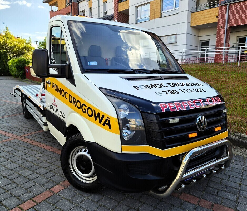 Elbląg Volkswagen Crafter Laweta 2.5Diesel 125KM 2007Rok 3-Osobowa Doinwestowana-Klimatyzacja Poduszki Powietrzne