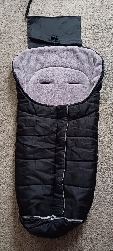 Elbląg Śpiwór do wózka czarno szary, stan bdb.