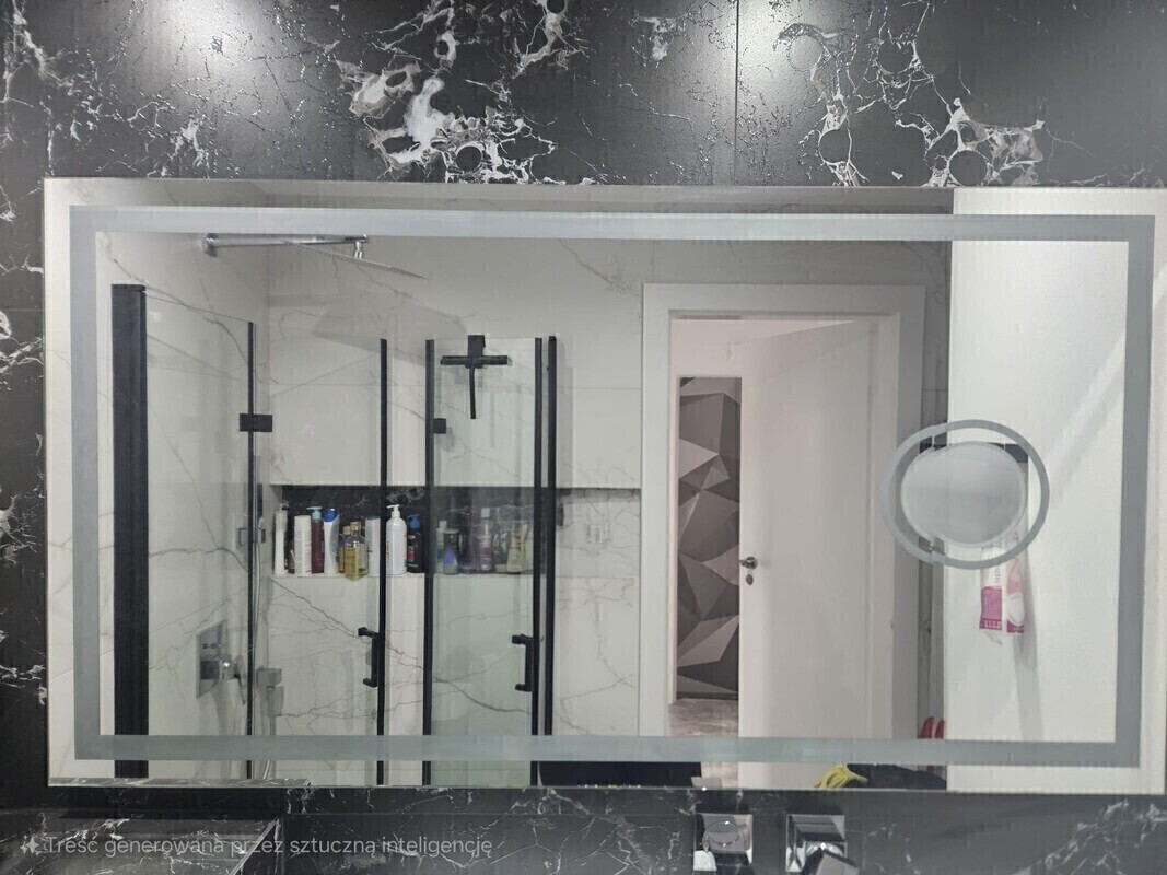 Elbląg Sprzedam Lustro łazienkowe podświetlane z lusterkiem powiększającym o wymiarach 130/70 cm stan bardzo dobry