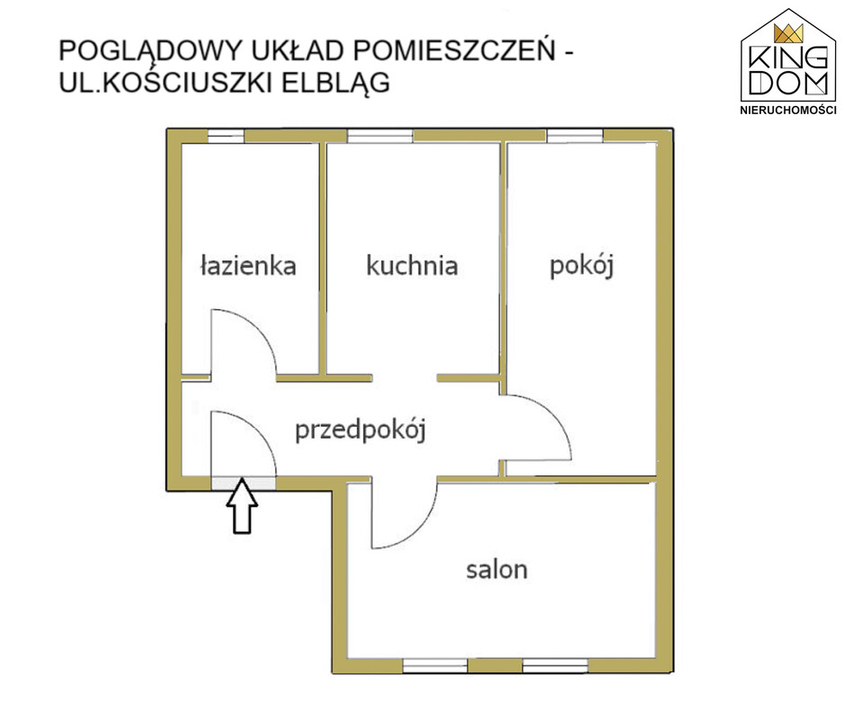 Elbląg 👑🏠  KINGDOM  🏠👑NIERUCHOMOŚCI BLISKO CIEBIE  JASNE 2-POKOJOWE