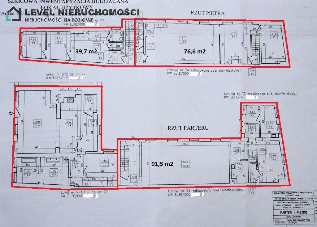 Elbląg LEVEL NIERUCHOMOŚCI Duży lokal w mieście320m2ul. Słoneczna NIERUCHOMOŚCI NA POZIOMIE