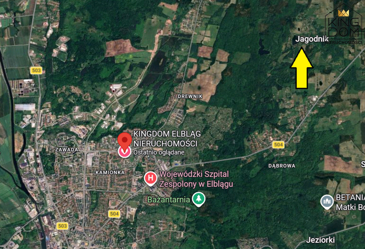 Elbląg KINGDOM NIERUCHOMOŚCI BLISKO CIEBIENA SPRZEDAŻ UNIKALNA, REZYDENCJONALNA DZIAŁKAPONAD 14 000 M2 ABSOLUTNEJ