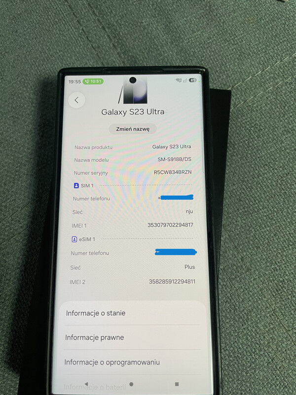 Elbląg Sprzedam w Telefon Samsung S23 Ultra w komplecie z zegarkiem Samsung Watch serii 8. Oba przedmioty są w dobrym