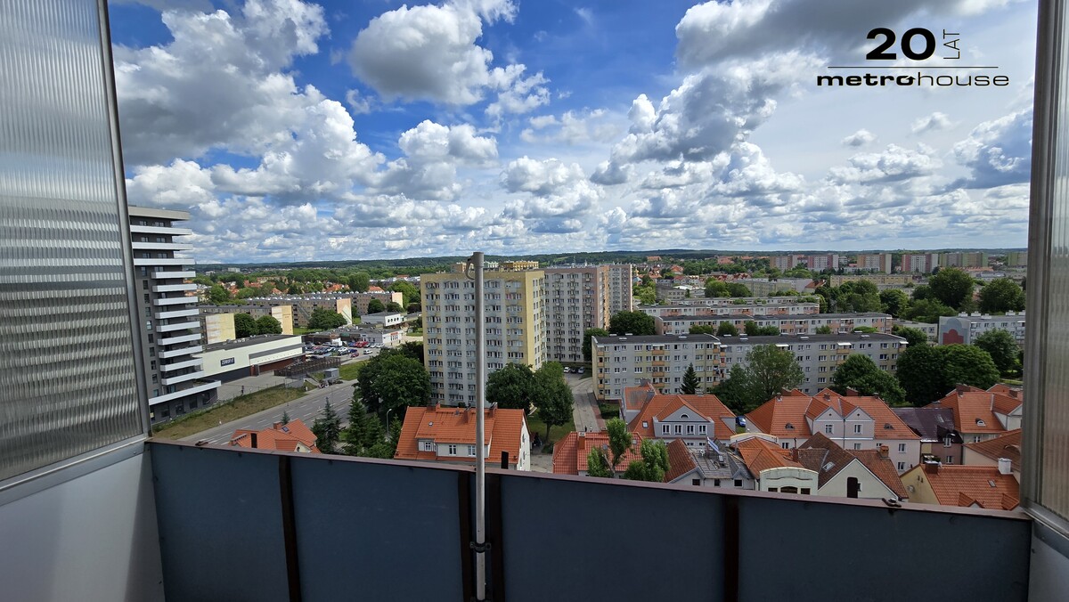 Elbląg Panoramiczny Widok, którego nie zasłoni żaden blok | 2 pokoje 42,20m. kw. - 10 piętroMetrohouse Elbląg | ul.