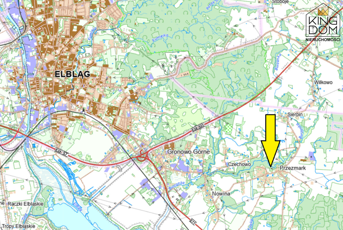 Elbląg KINGDOM NIERUCHOMOŚCI BLISKO CIEBIE ATRAKCYJNA DZIAŁKA POD ZABUDOWĘ DOMU JEDNORODZINNEGOZ WYDANYMI WARUNKAMI