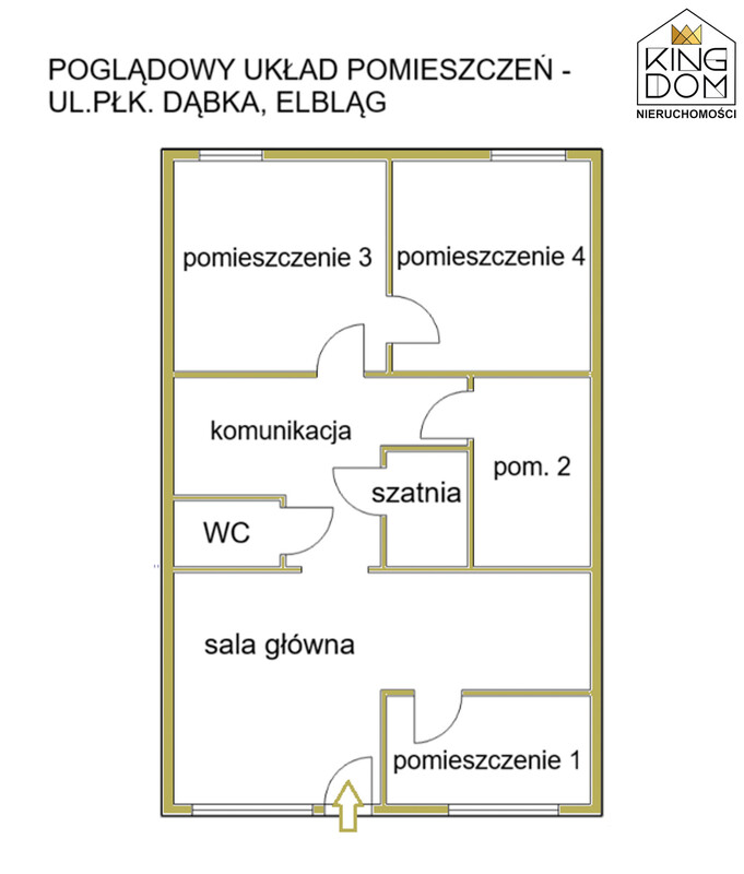 Elbląg KINGDOM NIERUCHOMOŚCI BLISKO CIEBIENA WYNAJEM BEZCZYNSZOWY LOKAL USŁUGOWYZ MOŻLIWOŚCIĄ PROWADZENIA RÓŻNEJ