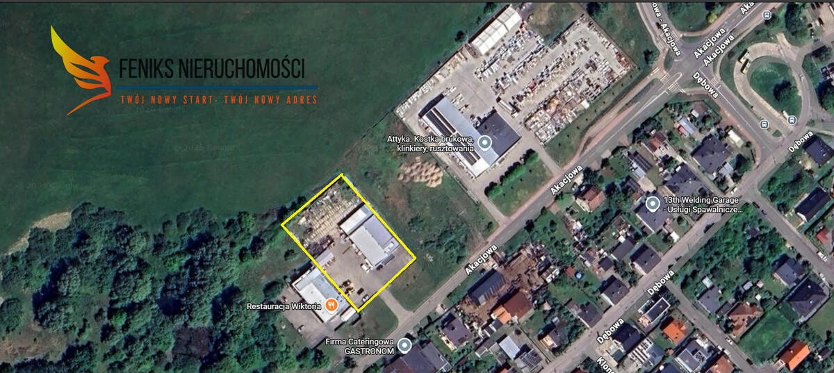 Elbląg FENIKS NIERUCHOMOŚCIPOLECA:HALA MAGAZYNOWO-PRODUKCYJNA UL. AKACJOWACENA: 2 100 000 ZŁPOWIERZCHNIA HALI