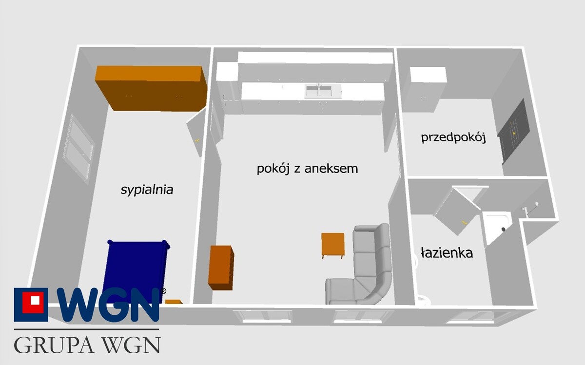 Elbląg WGN - NIERUCHOMOŚCI BIURO w Elblągu prezentuje na wynajem mieszkanie w Elblągu przy ulicy Poprzecznej, 2