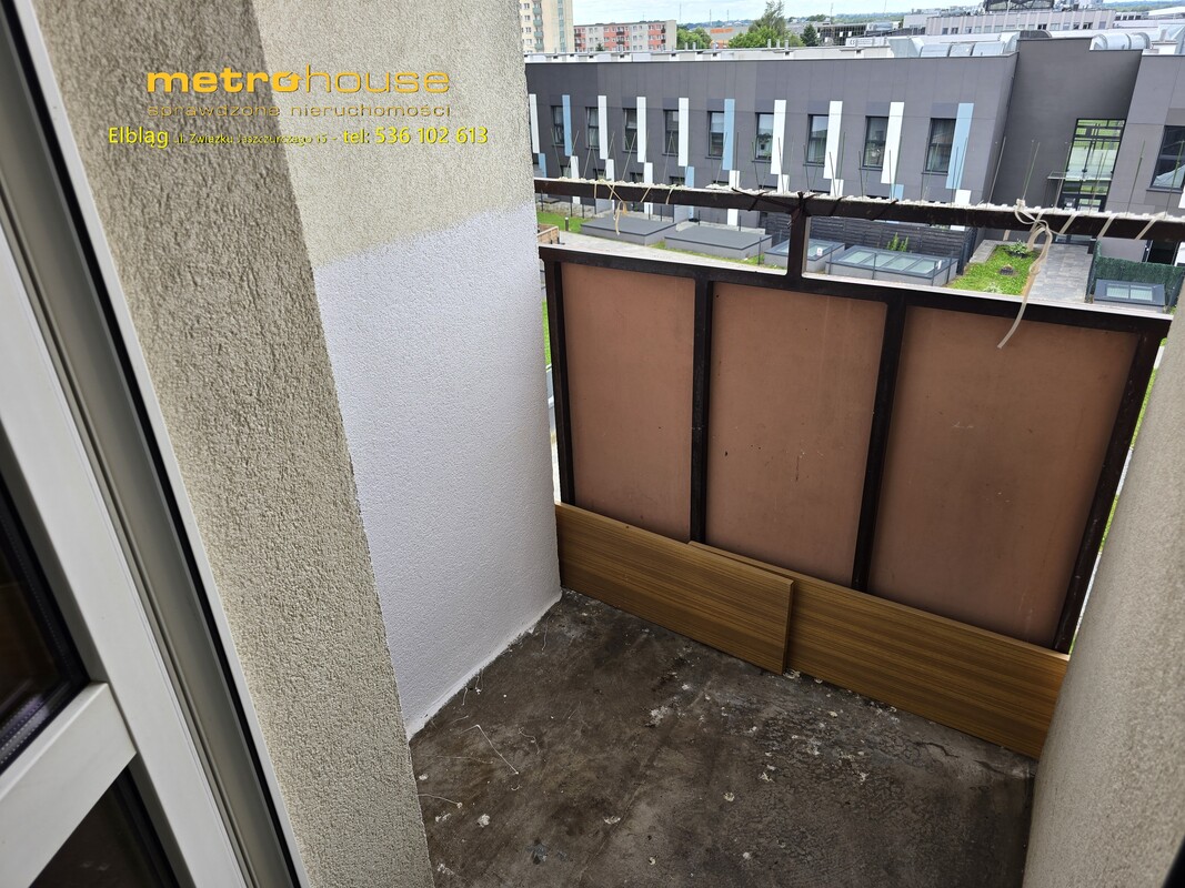 Elbląg Na sprzedaż 2-pokojowe mieszkanie 42,71 m² Elbląg, ul. Bażyńskiego 1 – 4.piętro, zadbany budynek +
