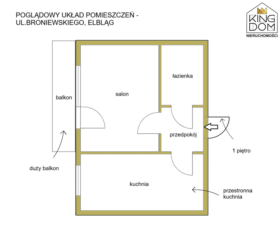 Elbląg 👑🏠 KINGDOM 🏠👑NIERUCHOMOŚCI BLISKO CIEBIE ATRAKCYJNA KAWALERKA