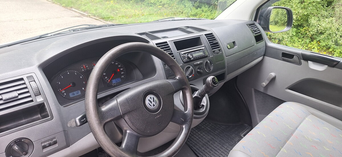 Elbląg Transporter VW T5 Benzyna 2,0 MPI Zabudowa warsztatowa bezwypadkowy 158 tys. km