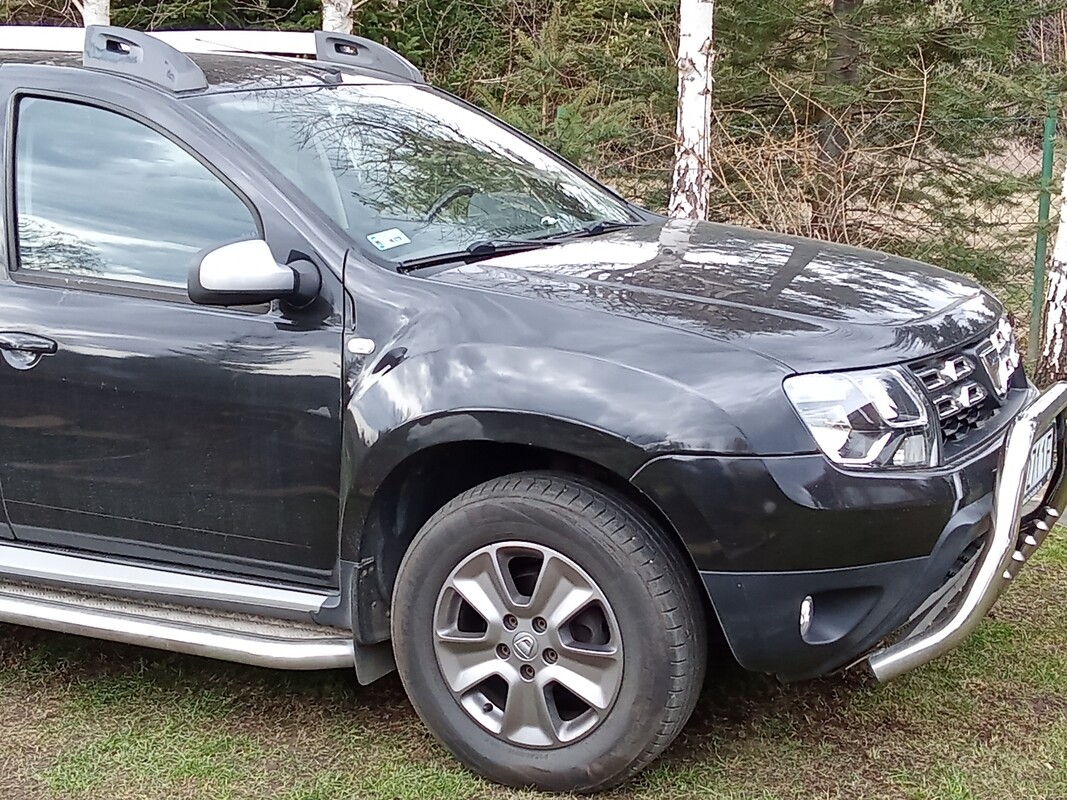 Elbląg Sprzedam: zadbana Dacia Duster SUV w kolorze czarnym, r. prod.2014,benzyna + LPG. Model Dacia Duster 13-Duster