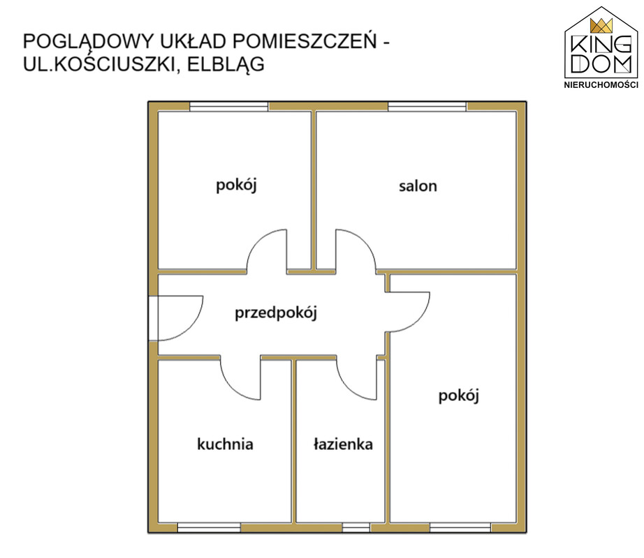 Elbląg KINGDOM NIERUCHOMOŚCI BLISKO CIEBIENA WYNAJEM PRZESTRONNE 3-POKOJOWE MIESZKANIEWYPOSAŻONE I UMEBLOWANEULICA