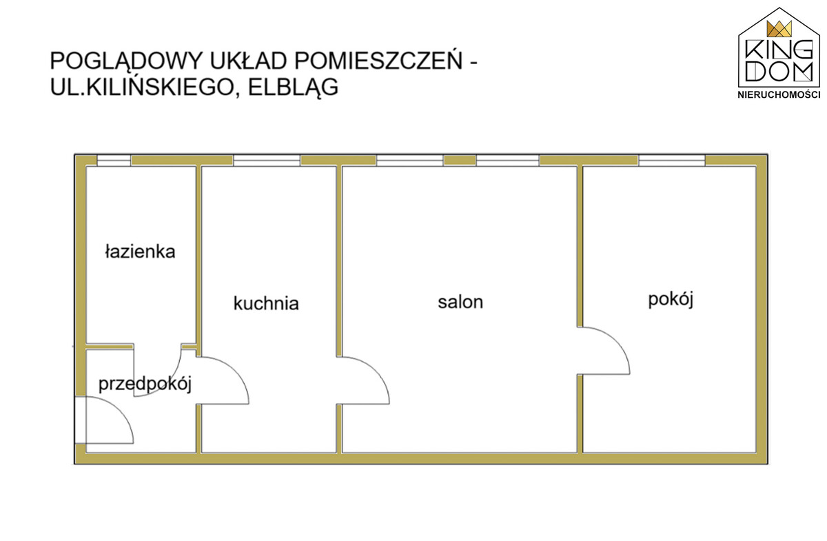 Elbląg 👑🏠 KINGDOM 🏠👑NIERUCHOMOŚCI BLISKO CIEBIE USTAWNE 2-POKOJOWE
